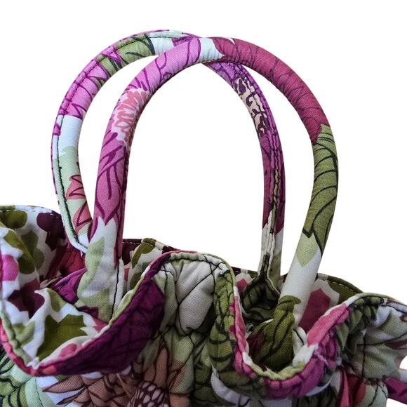 Vera Bradley Hello Dahlia zcinch Purse Top Handles Matching Makeup Bag - Picture 6 of 9